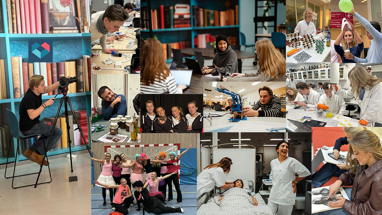 en gruppe mennesker som sitter ved bord